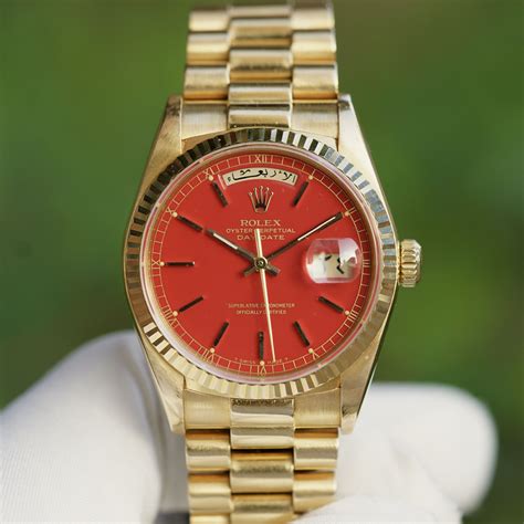 rolex man datejust red stella